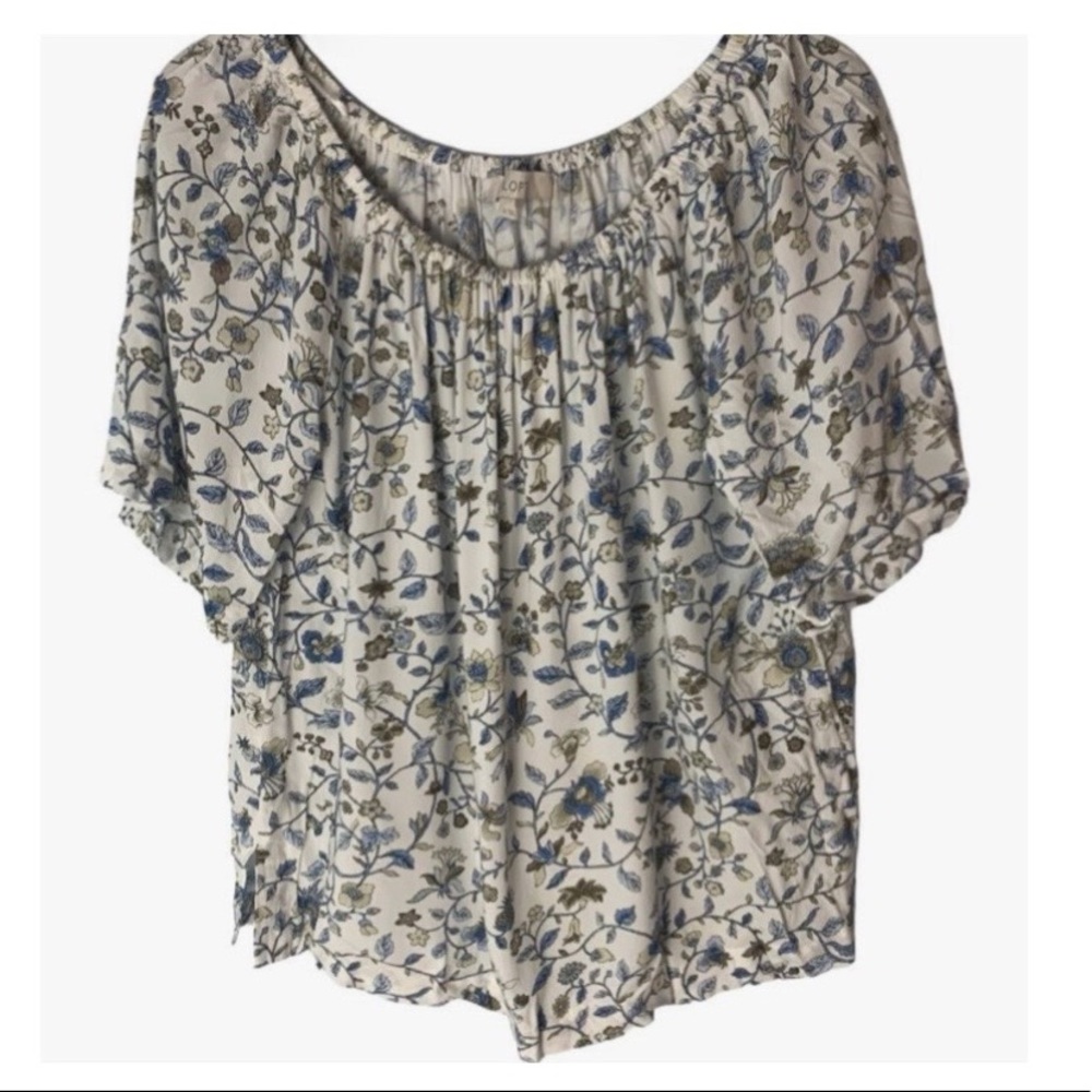 LOFT floral off the shoulder top | size M